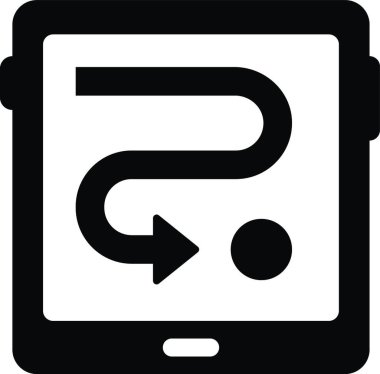 Tablet yönü vektör illüstrasyonu