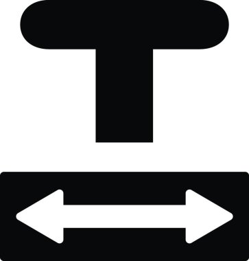 Metin yatay ölçekli simge vektör illüstrasyonu