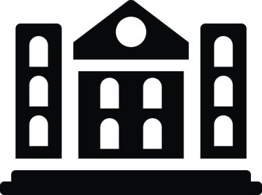 Üniversite ikon vektör illüstrasyonu