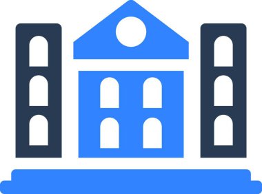 Üniversite ikon vektör illüstrasyonu