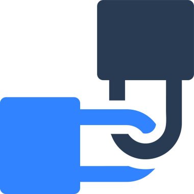 Blockchain simgesi, basit vektör illüstrasyonu