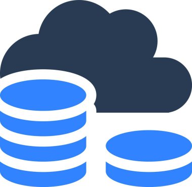 bulut depolama ikonu vektör illüstrasyonu