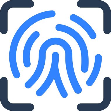 parmak izi taraması vektör çizim