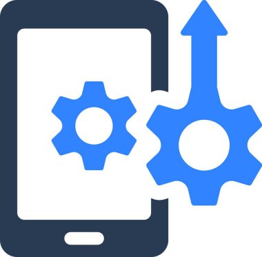 Mobil optimizasyon simgesi vektör çizimi