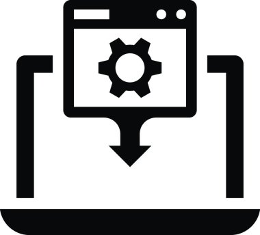 İniş sayfası simgesi vektör illüstrasyonu