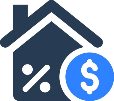 ev kredisi ikonu vektör illüstrasyonu