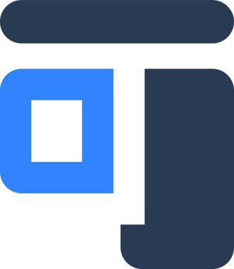 Nesne dikey hizalama simgesi çizimi