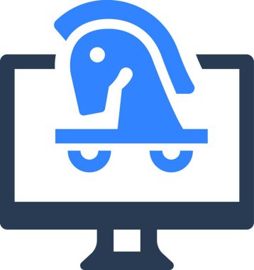 Truva simgesi, vektör illüstrasyonu 