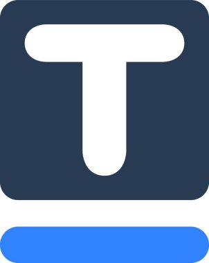 Metin altı çizili simge. Vektör EPS dosyası 