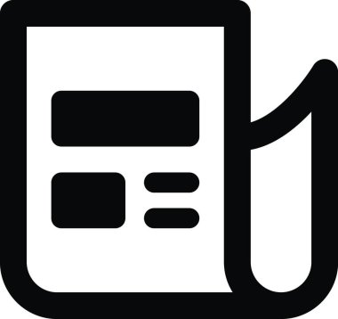 gazete simgesi vektör illüstrasyonu