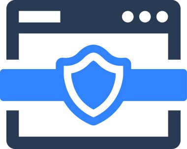 Web güvenlik simgesi vektör illüstrasyonu