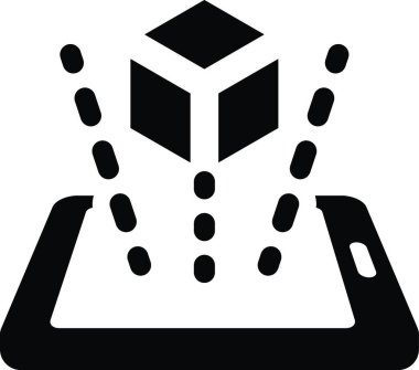 Artırılmış gerçeklik simge vektör çizim