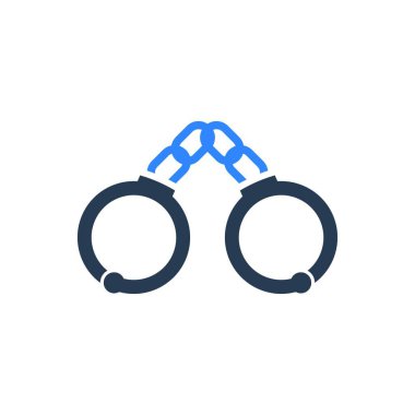 kelepçe ikon vektör illüstrasyonu