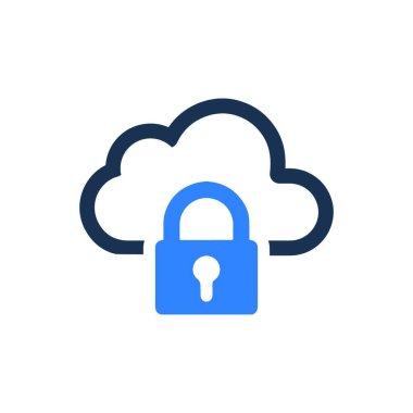 Bulut Veri Koruma Simgesi vektör çizimi