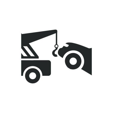 Araba Çekme Simgesi vektör çizimi