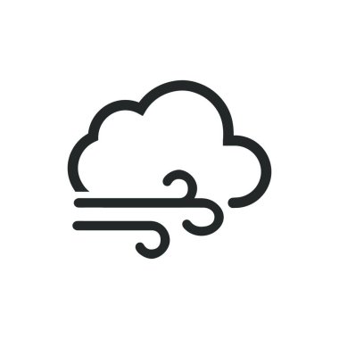 Bulutlu Hava Simgesi vektör çizimi