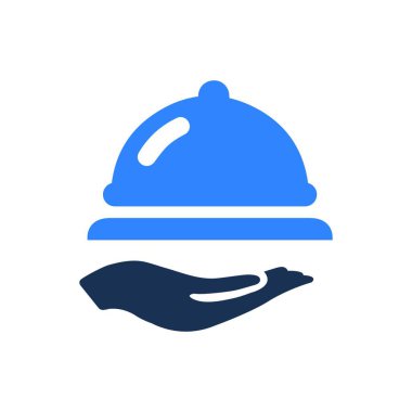 Gıda Hizmeti Simgesi vektör illüstrasyonu