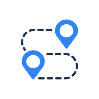 Seyahat Yön Simgesi vektör çizimi