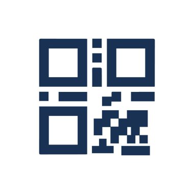 qr kod simgesi vektör çizimi