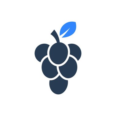 üzüm ikonu vektör illüstrasyonu