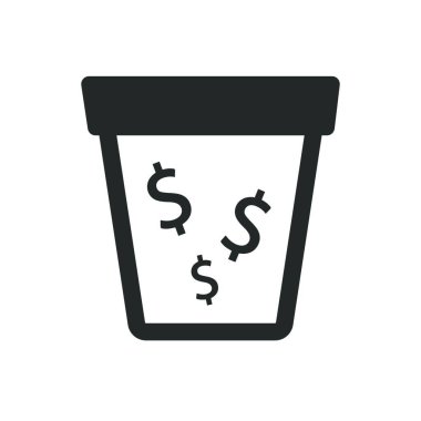 Web için para boşaltma simgesi, vektör illüstrasyonu