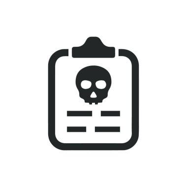 Virüs Raporu Simgesi, vektör illüstrasyonu 