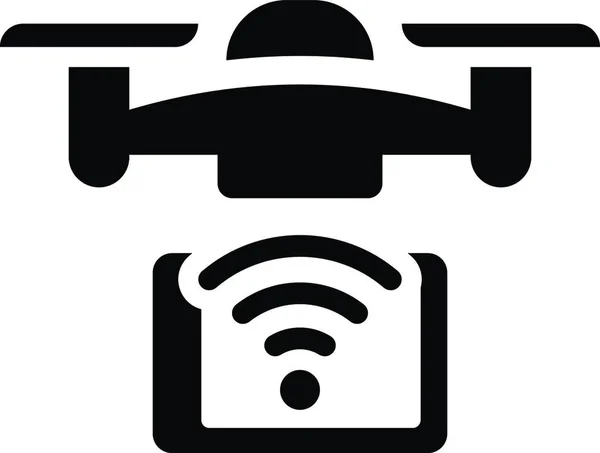 Drone Web Icon Vector Illustration — Stock Vector