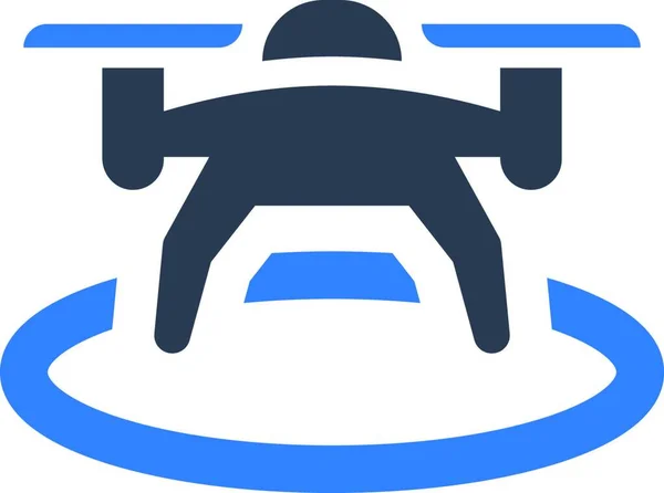 Ikona Přistání Dronu Soubor Eps Vektoru — Stockový vektor