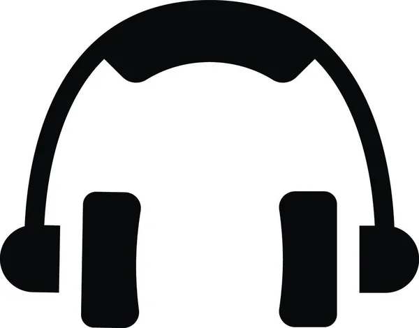 Headphone Icon Isolated White Background — Stock Vector