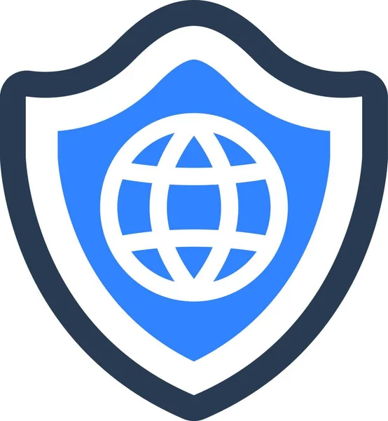 Web Protection Icon Vector Illustratie — Stockvector