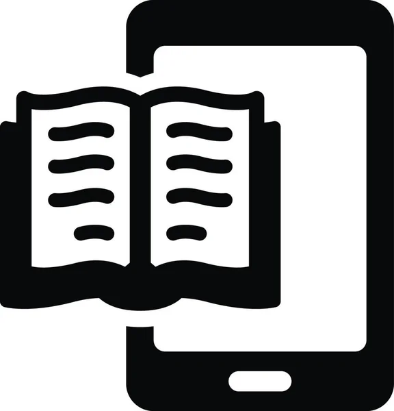 Mobile Book Icon Vector Illustration — Stock Vector