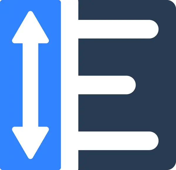 Line Spacing Format Icon Vector Illustration — Stock Vector