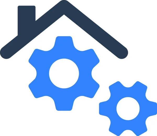 Smart Home Management Icon Icona Web Vettoriale Illustrazione — Vettoriale Stock