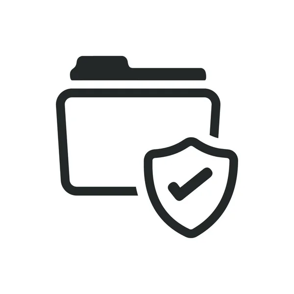 File Protection Icon Simple Vector Illustration — Stock Vector