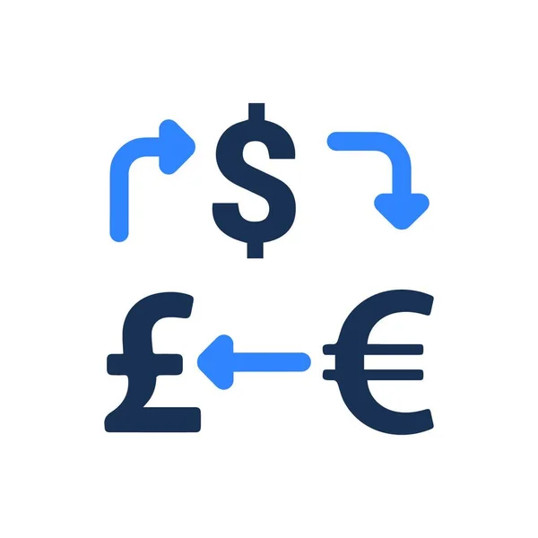 Währungskonvertierung Icon Vektor Illustration — Stockvektor