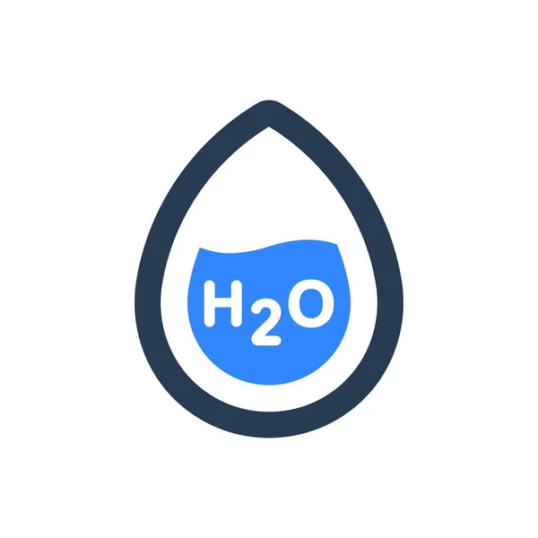 H2O Formel Symbol Vektorillustration — Stockvektor