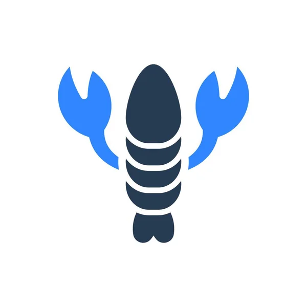 Lobster Icon Vector Illustration — Stock Vector