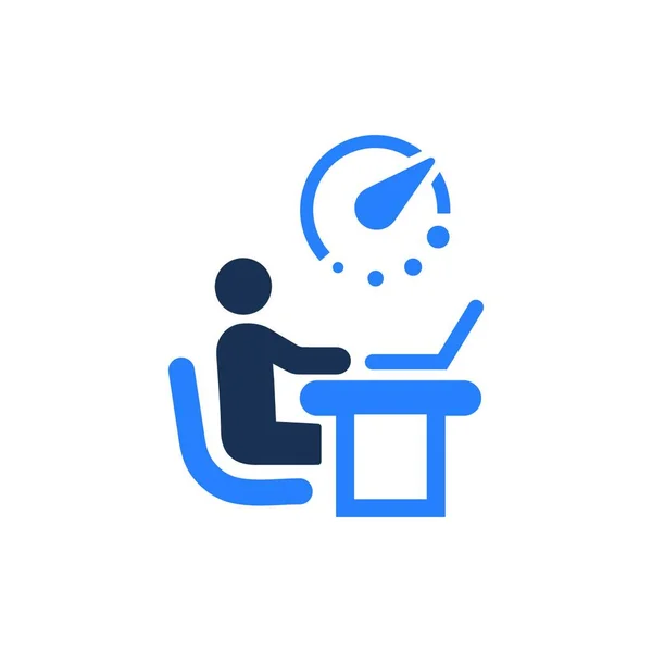 Illustration Vectorielle Office Working Icon — Image vectorielle