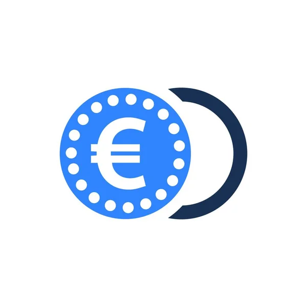 Euro Coin Icon Ilustração Vetorial —  Vetores de Stock
