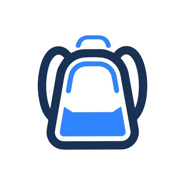 School Bag Icon Vector Illustration — 스톡 벡터