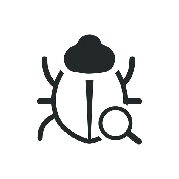 Trova Icona Bug Web Illustrazione Vettoriale — Vettoriale Stock
