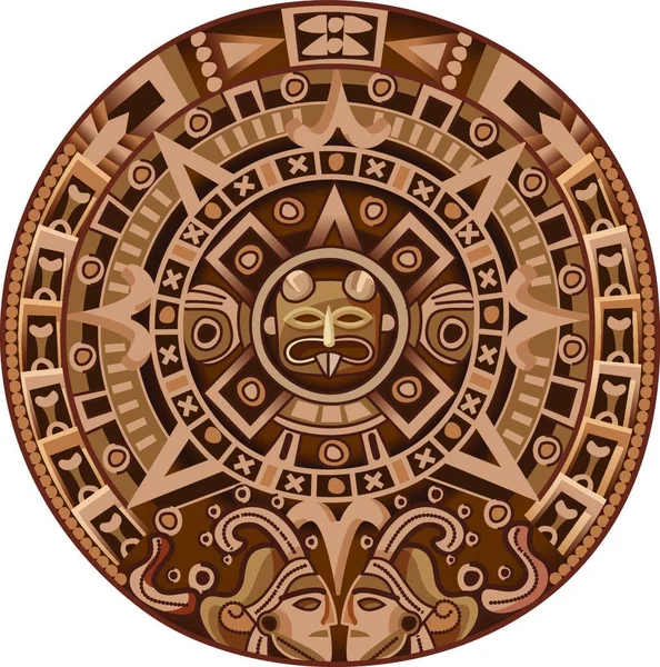 Cartoon Mayan Calendar — стоковий вектор