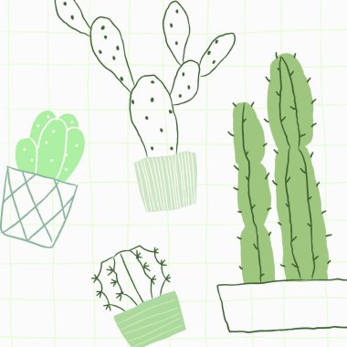 Renkli botanik arkaplan, vektör çizimi 