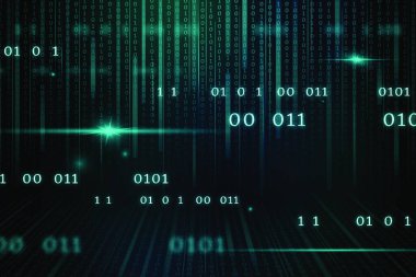 Soyut fütürist ikili kod. teknoloji kavramı.