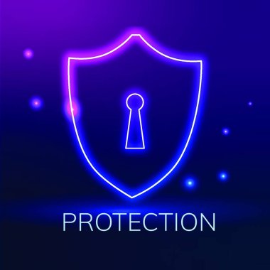 kalkan ikon vektör illüstrasyonu 