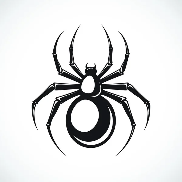 Emblema Araña Negra Vector Ilustración — Archivo Imágenes Vectoriales