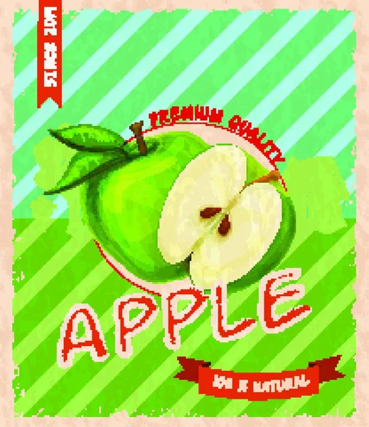 Affiche Vectorielle Rétro Apple — Image vectorielle