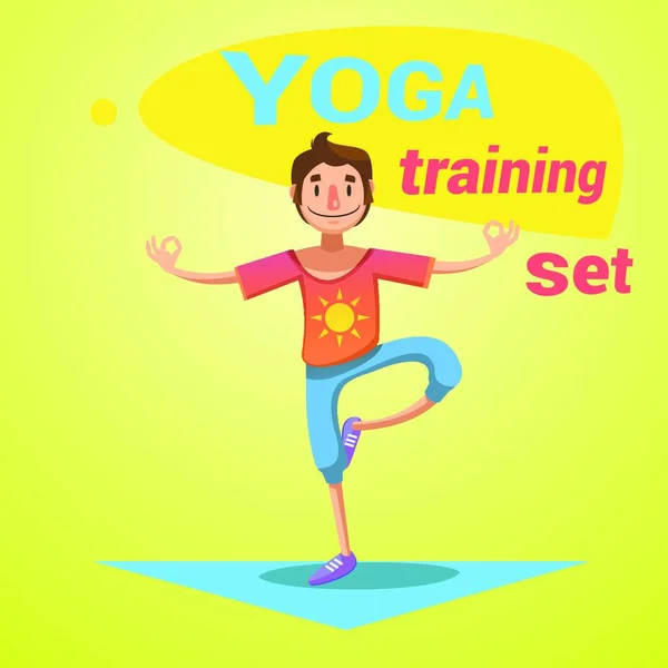 Yoga Training Set Διανυσματική Απεικόνιση — Διανυσματικό Αρχείο