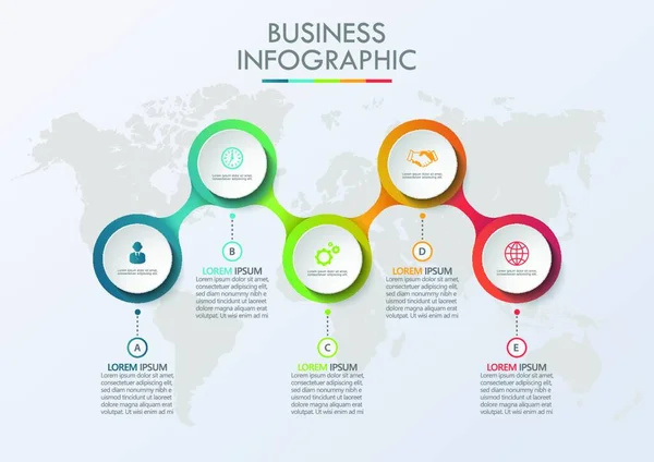 Infographic Template Business Concept — Stock Vector