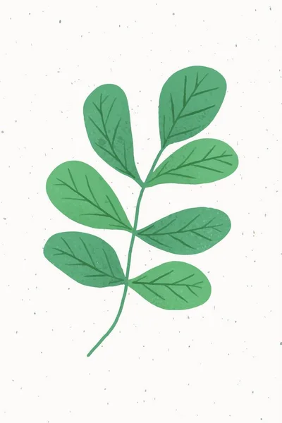 Векторная Иллюстрация Зелёного Листа — стоковый вектор